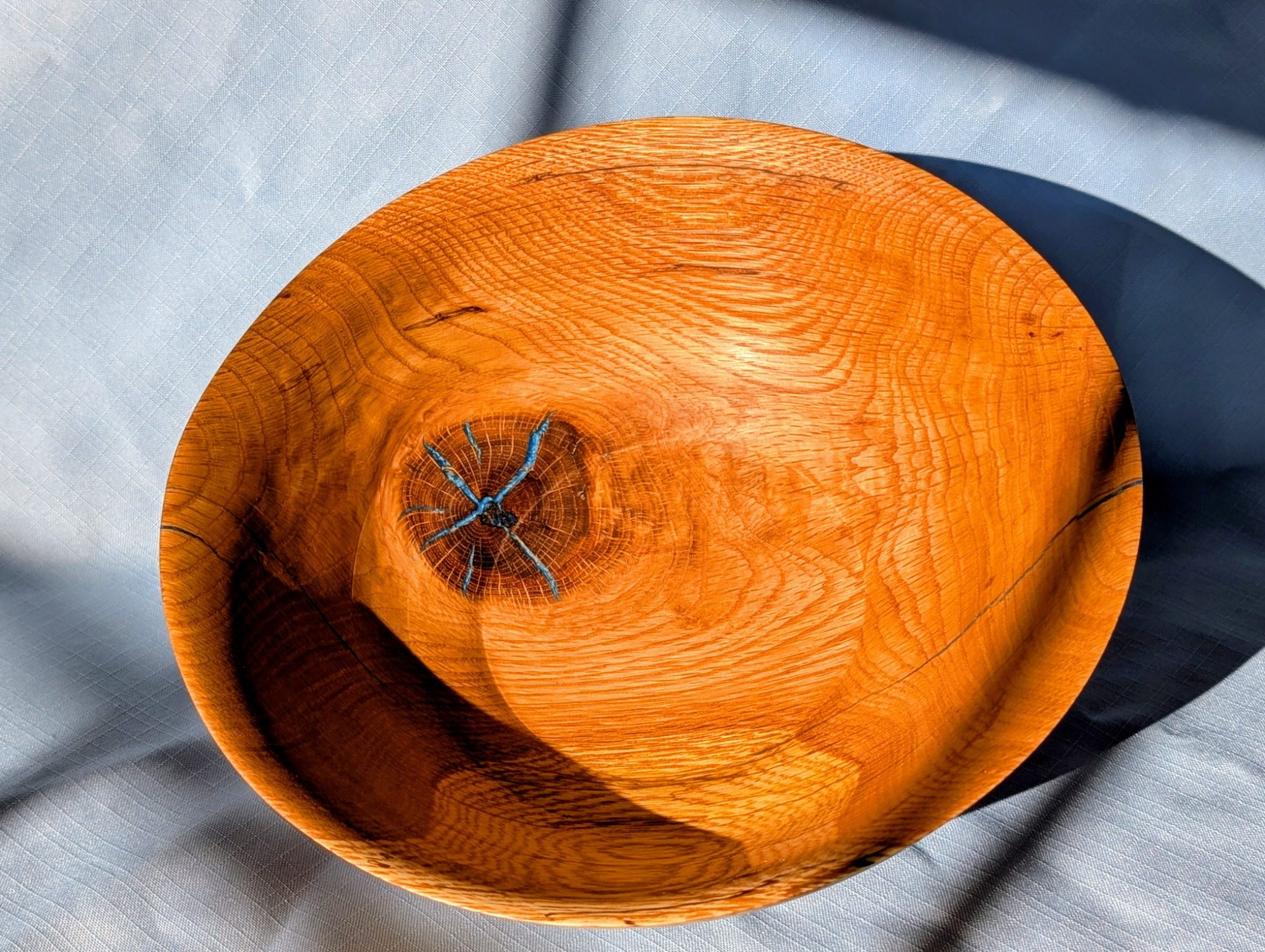Small maple serving platter fresh off the lathe