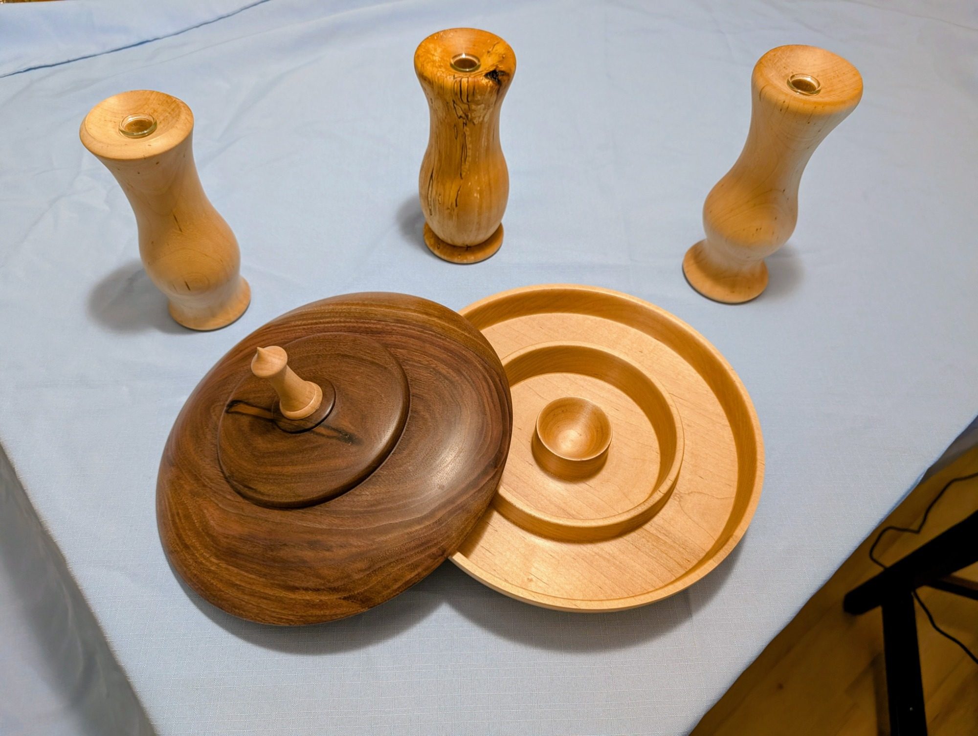 Turned birch vase
